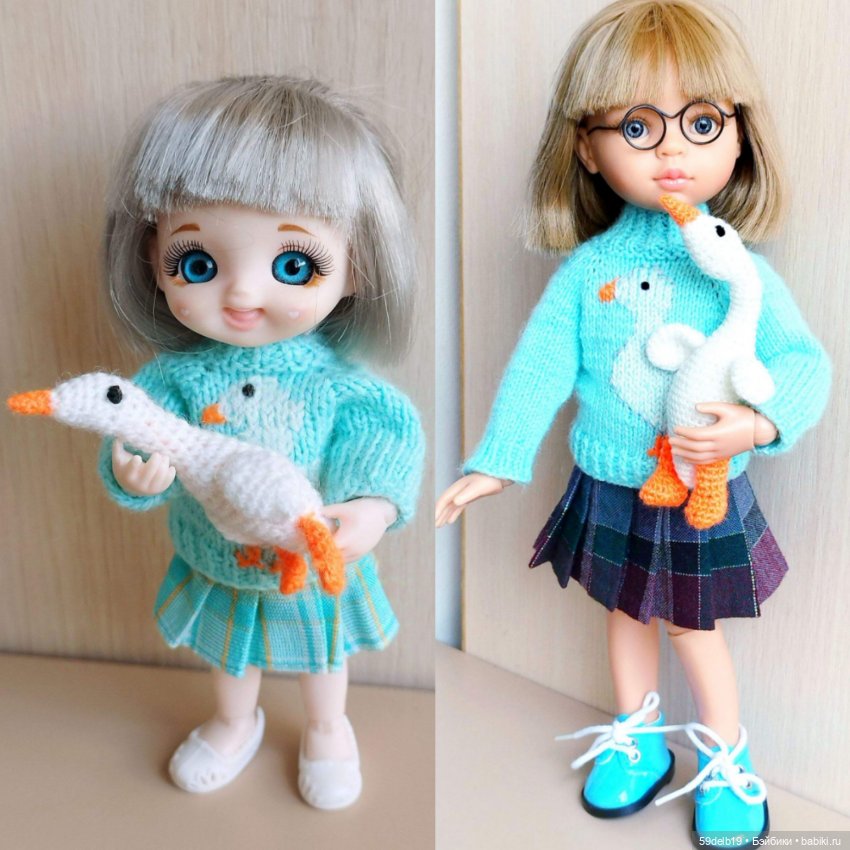 Гусь-Обнимусь - микроигрушка для кукол ростом 14-16 см (фото 2)