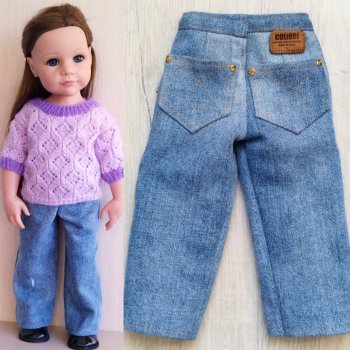 Стильные джинсики для Ханночки ГОТЦ 50 см