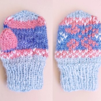 Экспресс мастер- класс по вязанию рукавичек для готц 50 см