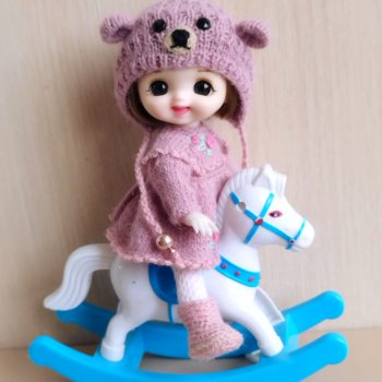 Новогодний наряд для баболи 15 см "Мишка"