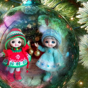 Ещё одна рождественская парочка - Гномушка и Снежинка