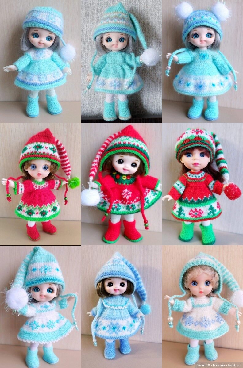 Новогодний костюм для баболечки 15 см "Снежинка"