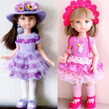 Итоги уходящего 2024 г.: наряды для паолочек крючком