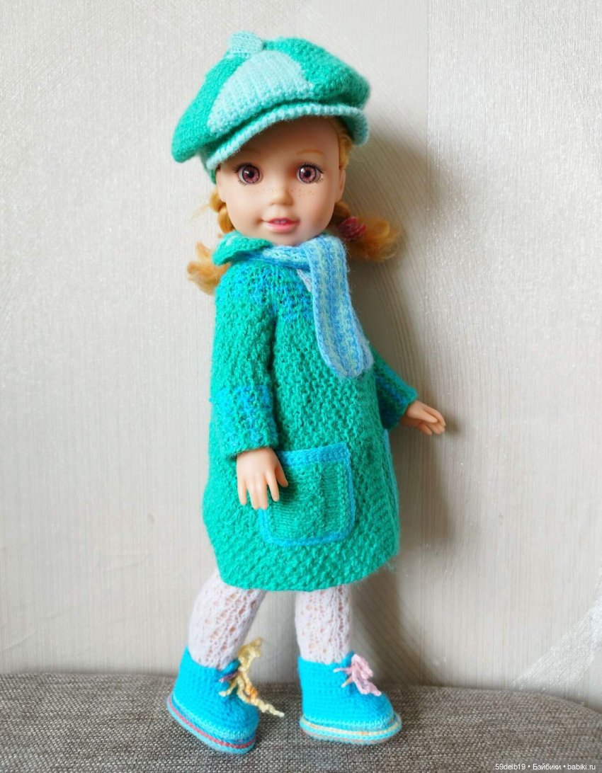 Сиреневый наряд для внучкиной куколки (фото 8)