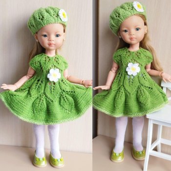 Зелёный комплект  с ромашками для паола рейна