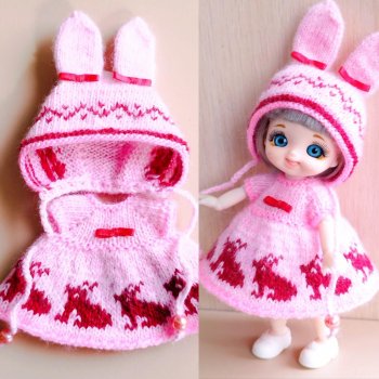 "Пасхальные зайчики" - костюм для куколок ростом 14-16 си