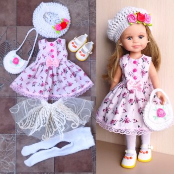 Наряд с розами #2 для кукол паола рейна 32-34 см