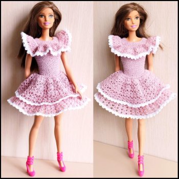 Платье для Барби с воланами