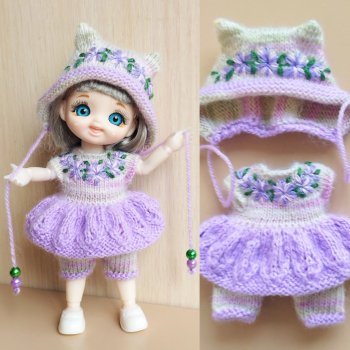 Платье-комбинезон с вышивкой для бабольки Али