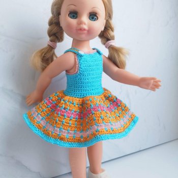 Летний сарафанчик для куклы Весна 30 см