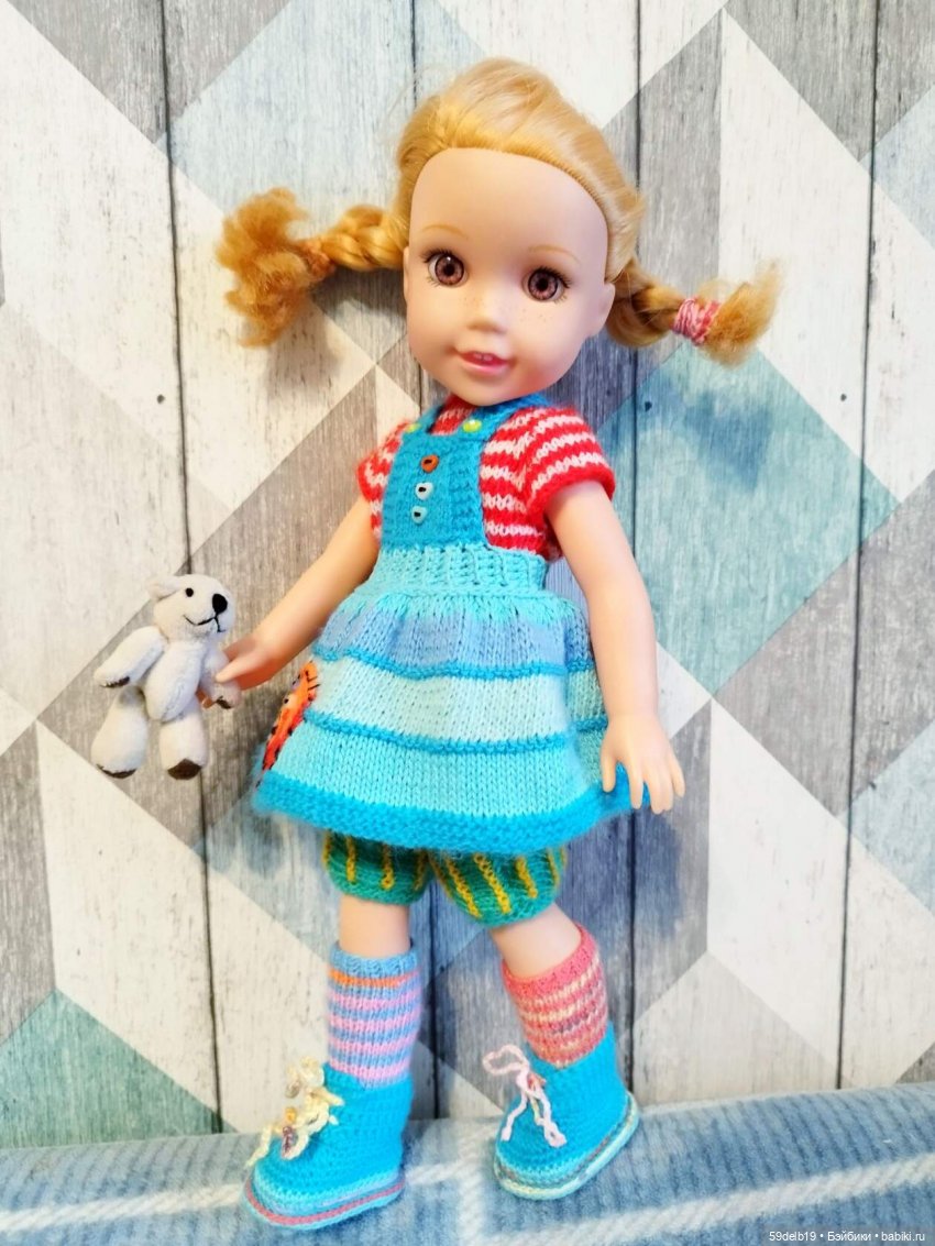 Пополнение гардероба для куклы псевдо Wellie Wishers Willa (Китай 35 см)