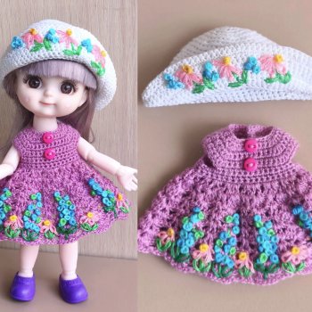 Комплект "Дивный Сад" с вышивкой для баболи ростом 15-16 см