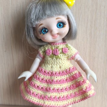 "Клубника со сливками" - платье для баболи