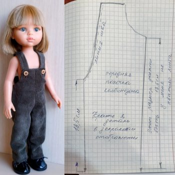 Бесплатная выкройка комбинезона  для паола рейна на современном теле
