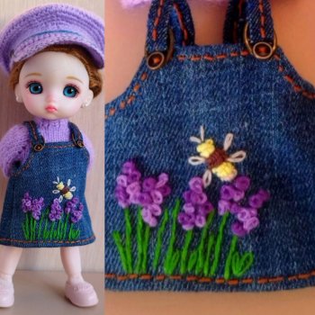 Выкройка сарафанчика для баболей 14-16 см