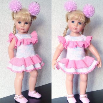 Романтичное платье для куклы готц