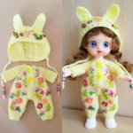 Вязаный костюм для баболи 15 см и кукол подобного формата