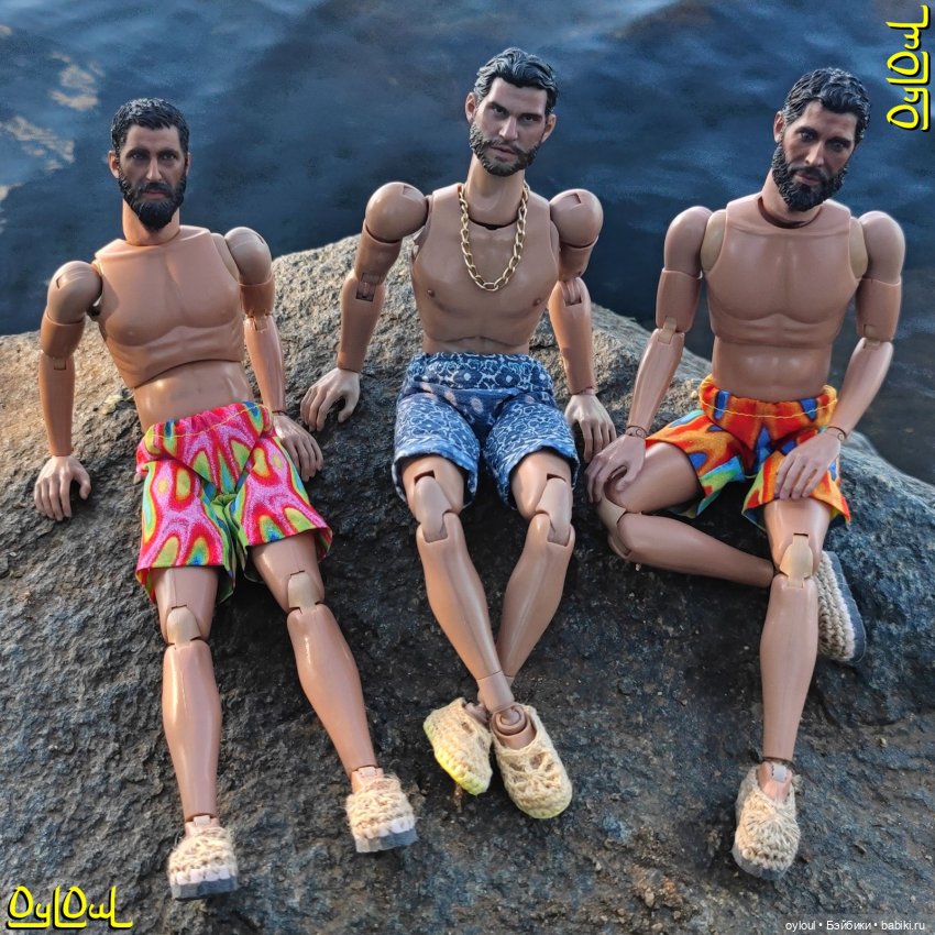 {63} Пляжные шорты 1:6 — Одежда и обувь для кукол своими руками: фото