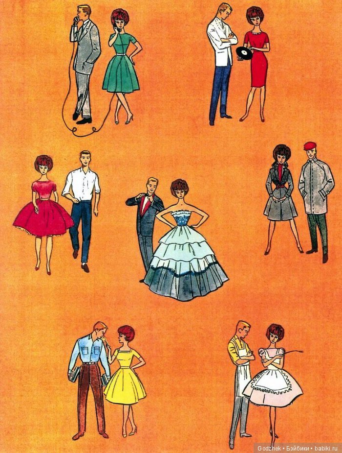 Бумажные куклы Барби — Бумажные куклы с одеждой для вырезания: шаблоны