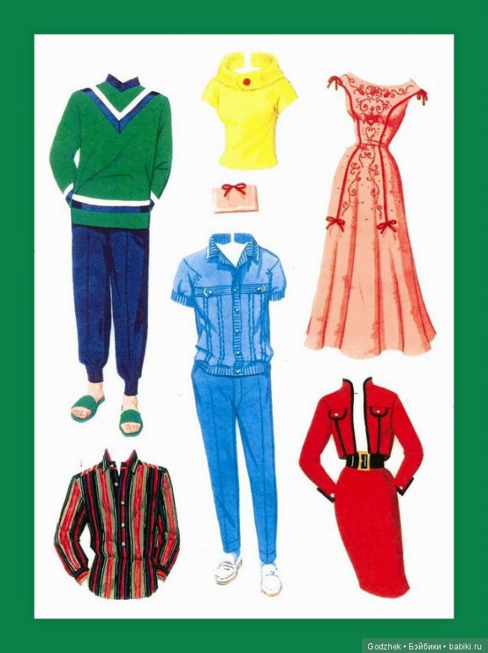 Бумажные куклы Барби — Бумажные куклы с одеждой для вырезания: шаблоны