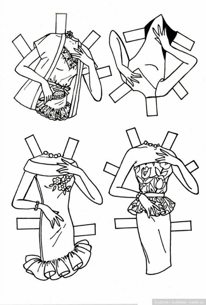 Бумажные куклы Барби — Бумажные куклы с одеждой для вырезания: шаблоны