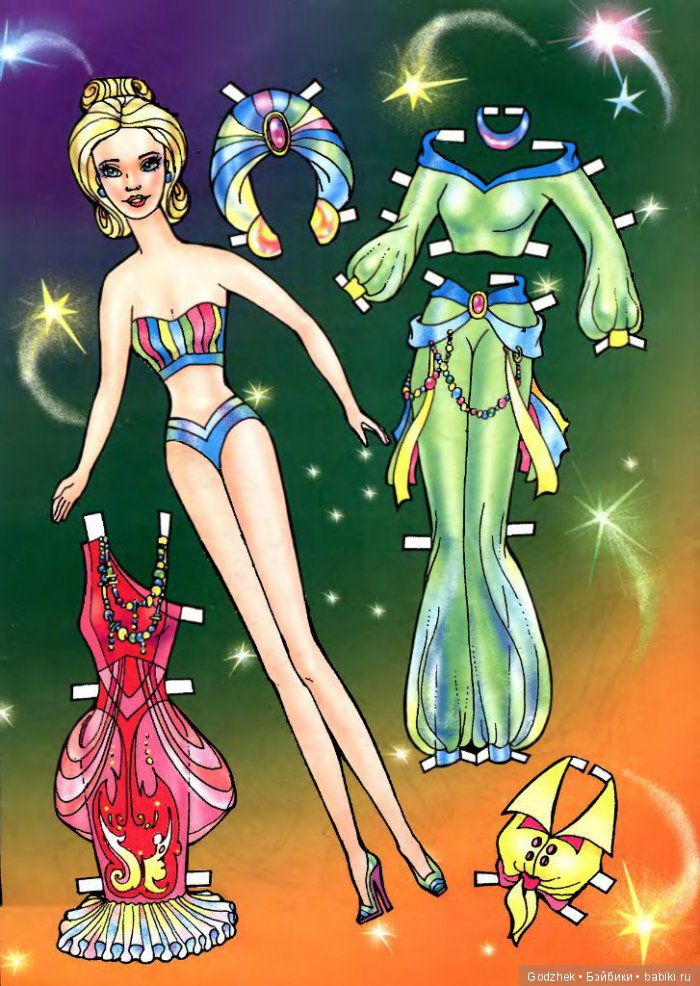 Бумажные куклы Барби — Бумажные куклы с одеждой для вырезания: шаблоны