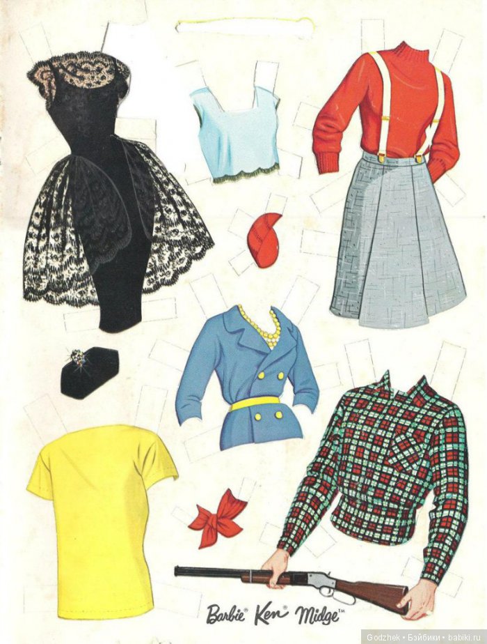 Бумажные куклы Барби — Бумажные куклы с одеждой для вырезания: шаблоны