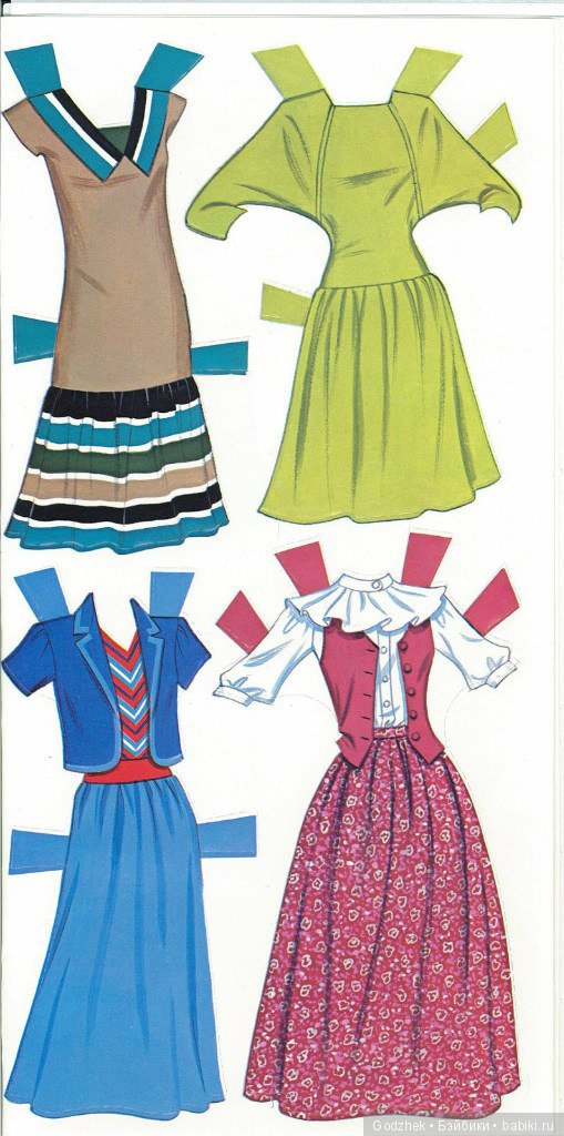 Бумажные куклы Барби — Бумажные куклы с одеждой для вырезания: шаблоны (фото 4)