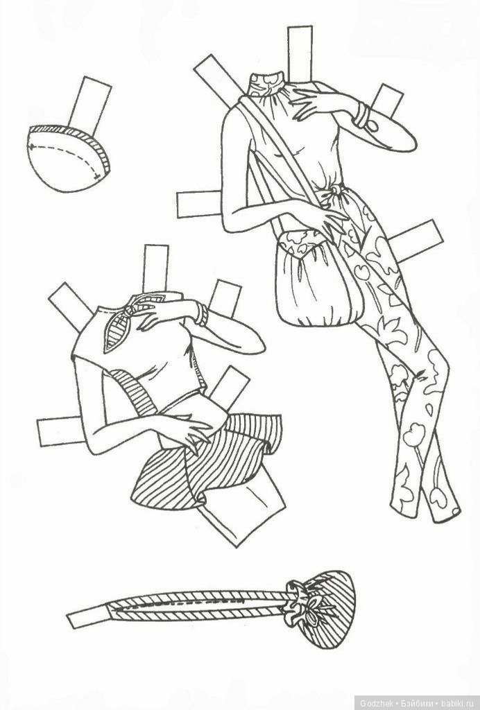 Бумажные куклы Барби — Бумажные куклы с одеждой для вырезания: шаблоны