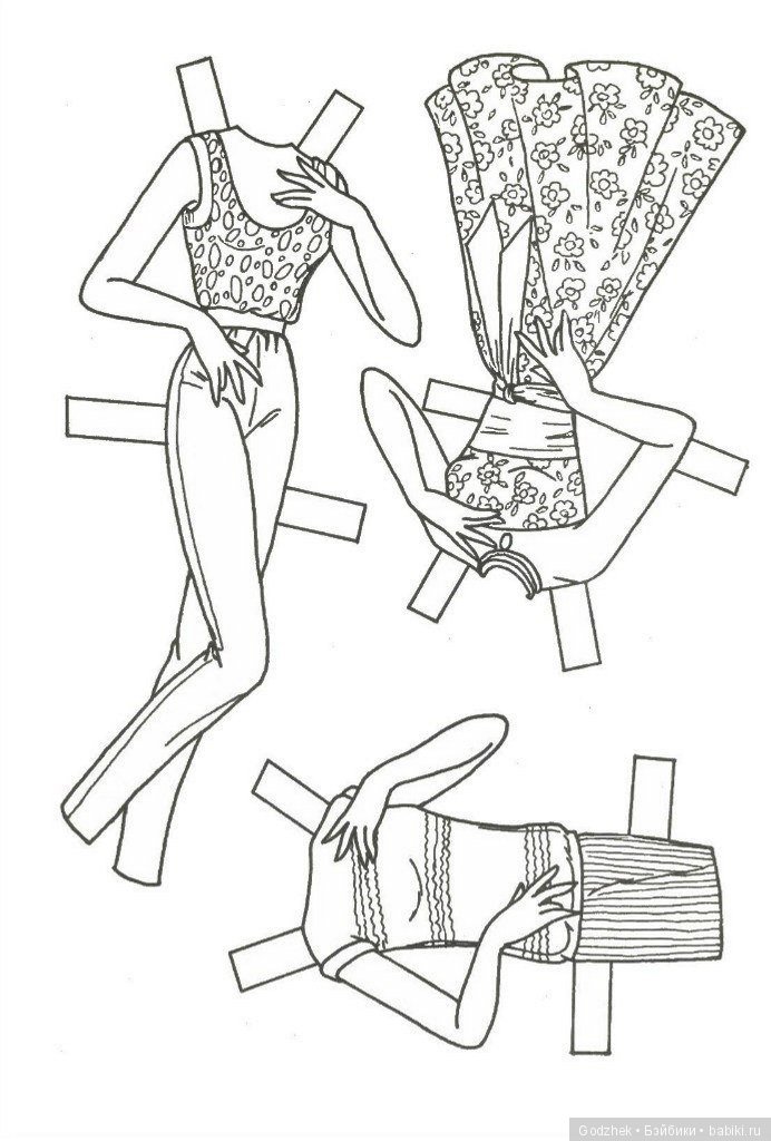Бумажные куклы Барби — Бумажные куклы с одеждой для вырезания: шаблоны