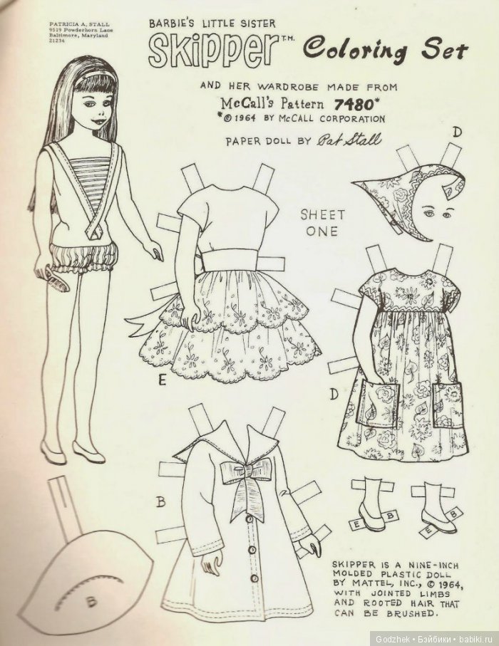 Бумажные куклы Барби — Бумажные куклы с одеждой для вырезания: шаблоны
