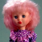 Кукла СССР с розовыми волосами