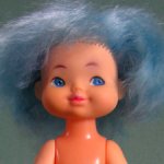 Кукла СССР , голубые волосы, Ксюша, 35 см, Кругозор