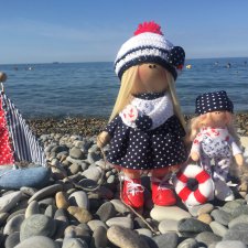 Морские девочки Эмили и Софи. Куклы из ткани