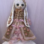 Плюшевая зайка "Анжелика" ручной работы