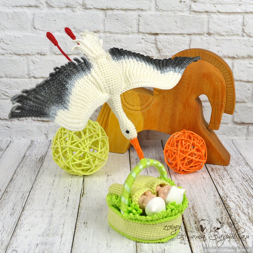 Аист прилетел — Авторские миниатюрные куклы: лепка (фото 5)