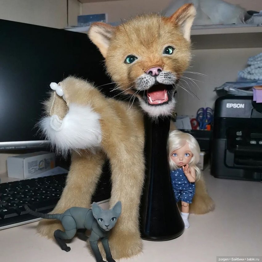 Алиска и львенок — Авторские мишки Тедди и друзья: фото (фото 2)