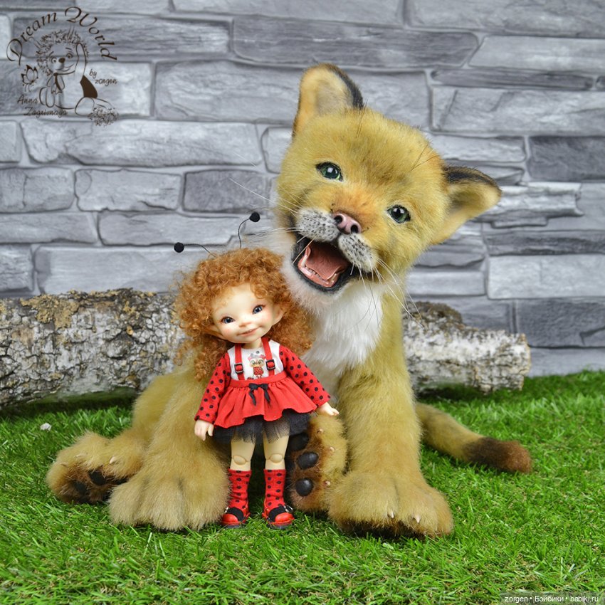 Алиска и львенок — Авторские мишки Тедди и друзья: фото (фото 5)
