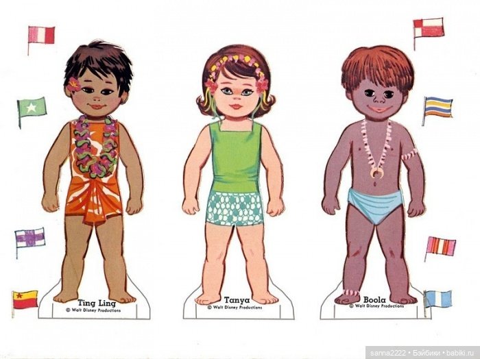 Бумажные куклы "It`s a Small World" 1966г (фото 4)