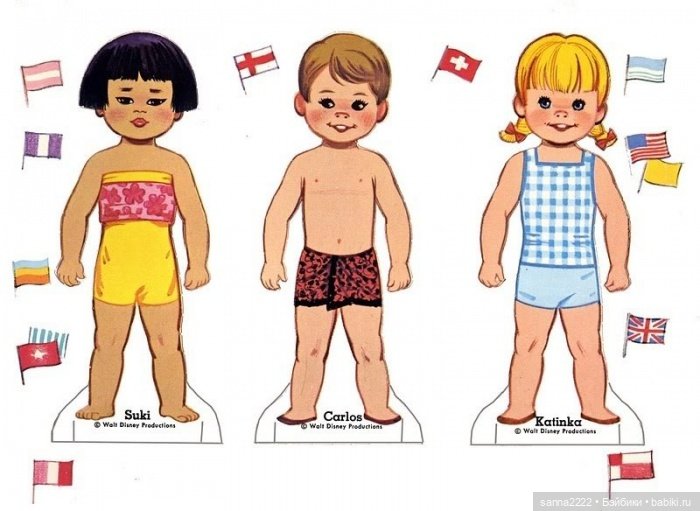 Бумажные куклы "It`s a Small World" 1966г (фото 3)