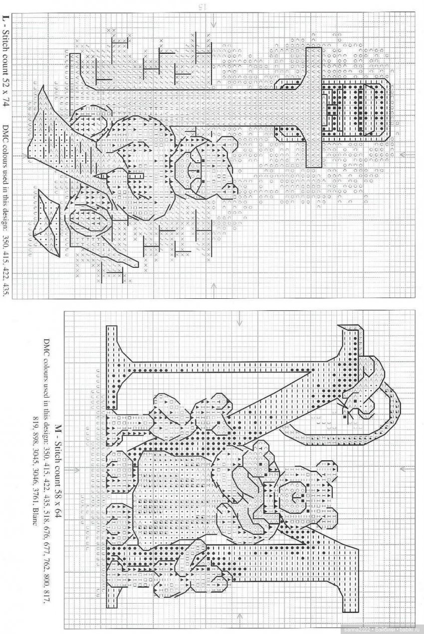 Fun with ABC. Узоры для вышивки чудесных медвежат с буквами английского алфавита