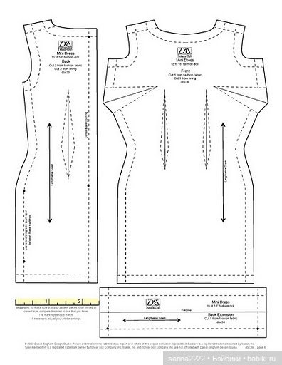 Выкройки для Барби, Тонер и подобных девочек (фото 5)