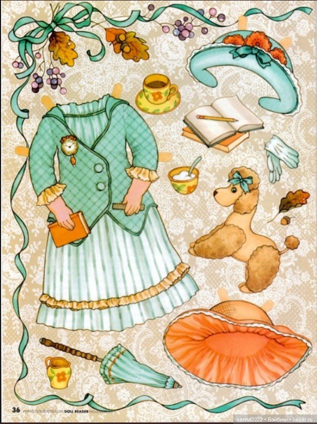 Антикварные бумажные куклы | Бэйбики Антикварные бумажные куклы