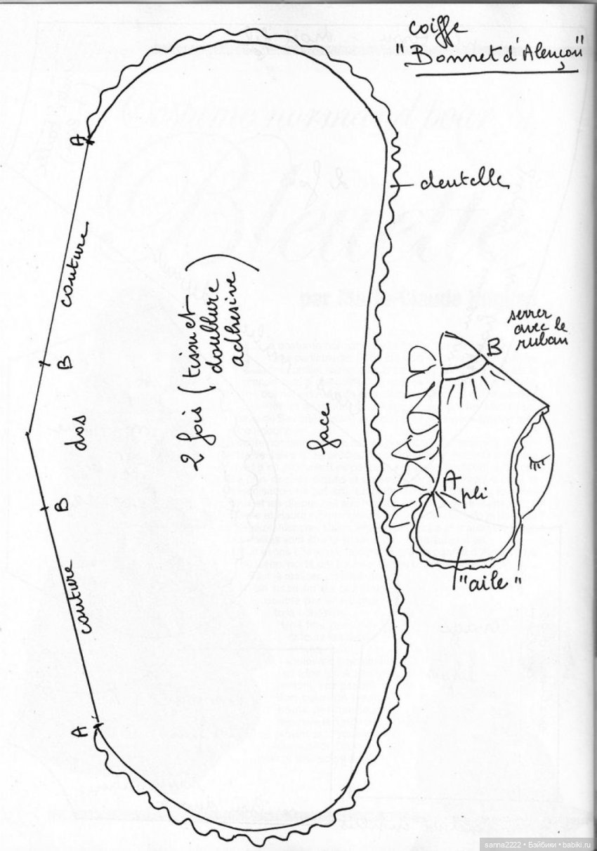 Выкройка одежды для куклы из журнала "Ours & Poupées" (фото 6)