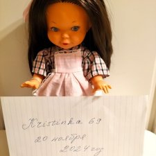 Очаровательная кукла Ева с голубыми глазами и длинными волосами. Eva Harta, Goebel, ФРГ.