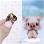 Зайчик и поросенок от DariaPoly