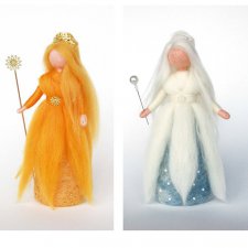 Удивительные куколки из шерсти