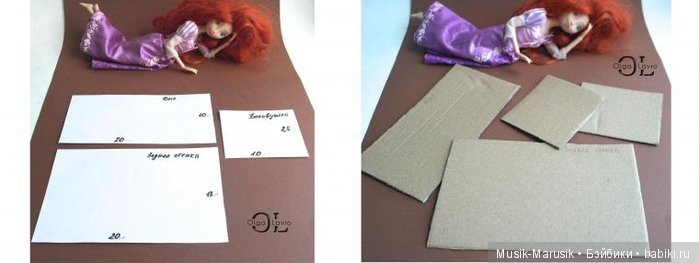 Делаем кукольный домик для детей мастер класс от Ольги Лавро(мебель)