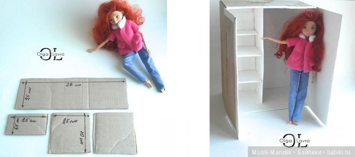 Делаем кукольный домик для детей мастер класс от Ольги Лавро (мебель)2 (фото 2)