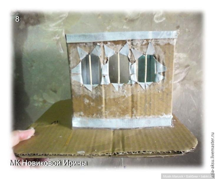 Как сделать кукольный домик из гофрокартона МК Новиковой Ирины (фото 8)